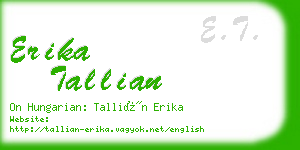 erika tallian business card